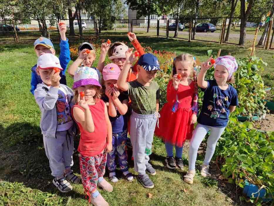 Маленькія агароднікі з Асінаўшчызненскай пачатковай школы  сабралі свой ураджай