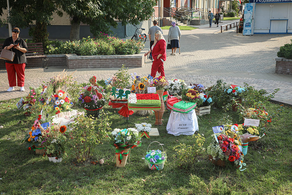 В Сморгони во время красочного флешмоба сформировали «Букет единства»